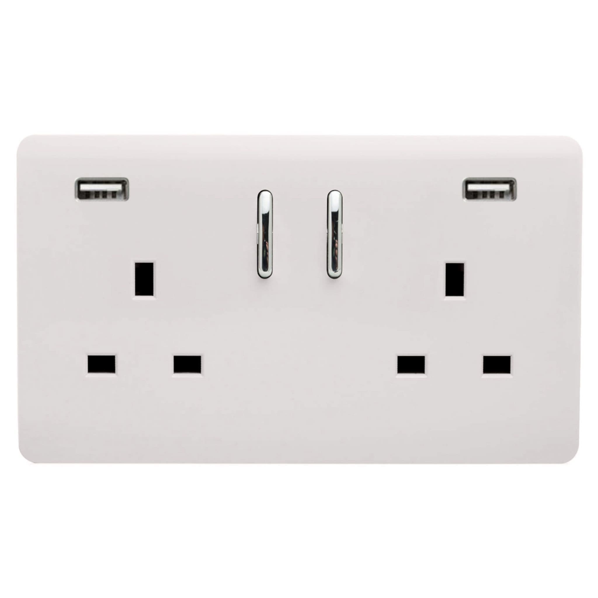 2 Gang USB 3100mA Plug Socket