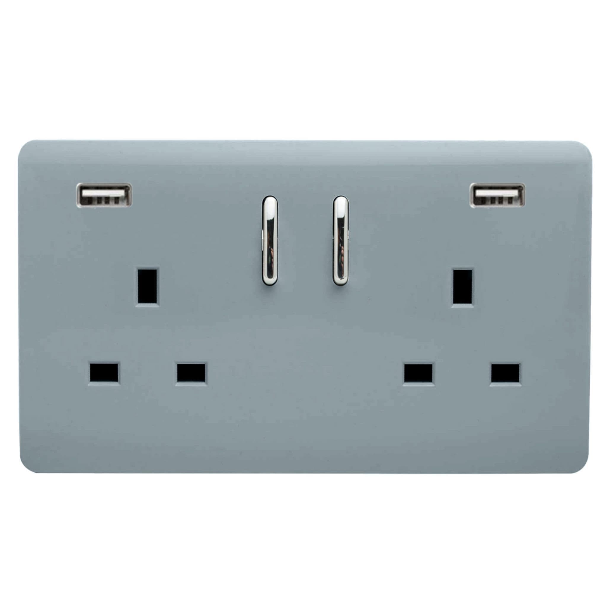 2 Gang USB 3100mA Plug Socket