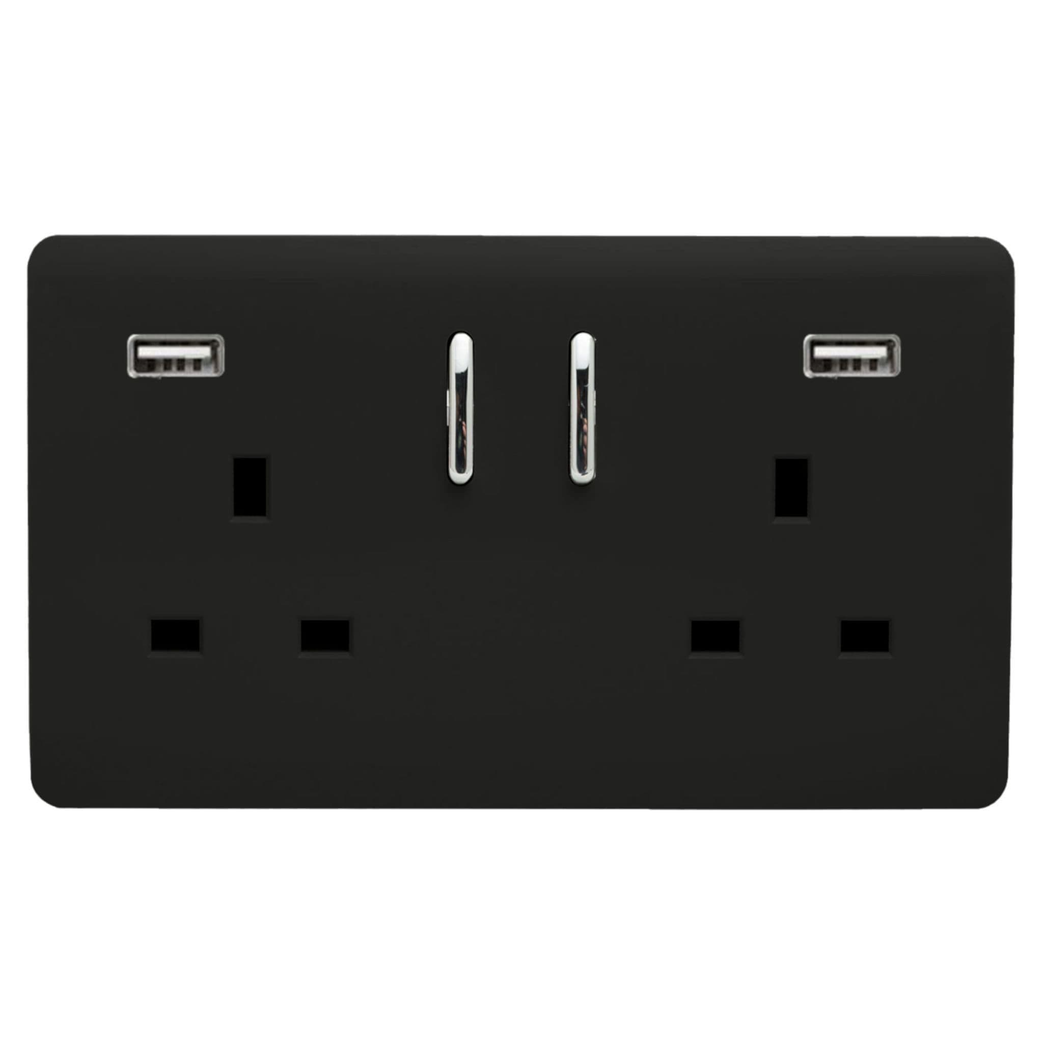 2 Gang USB 3100mA Plug Socket