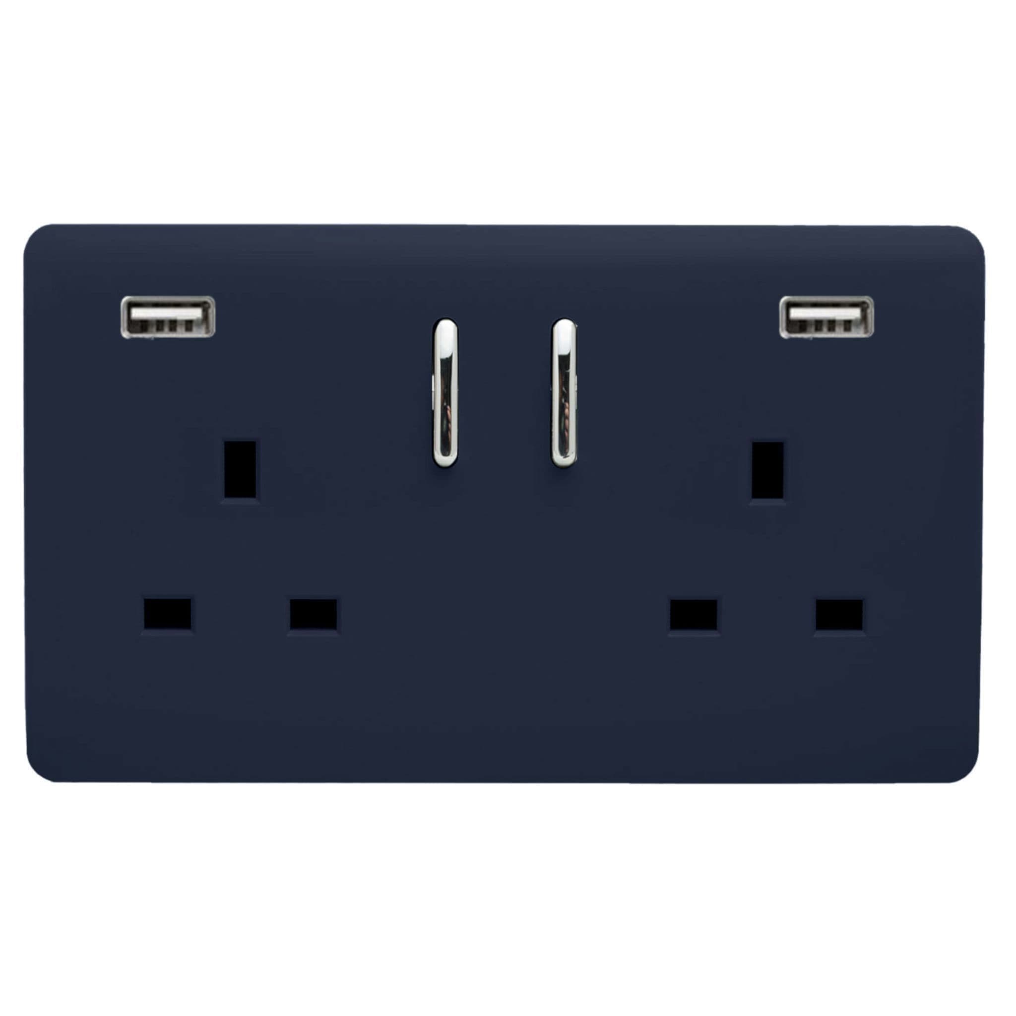 2 Gang USB 3100mA Plug Socket