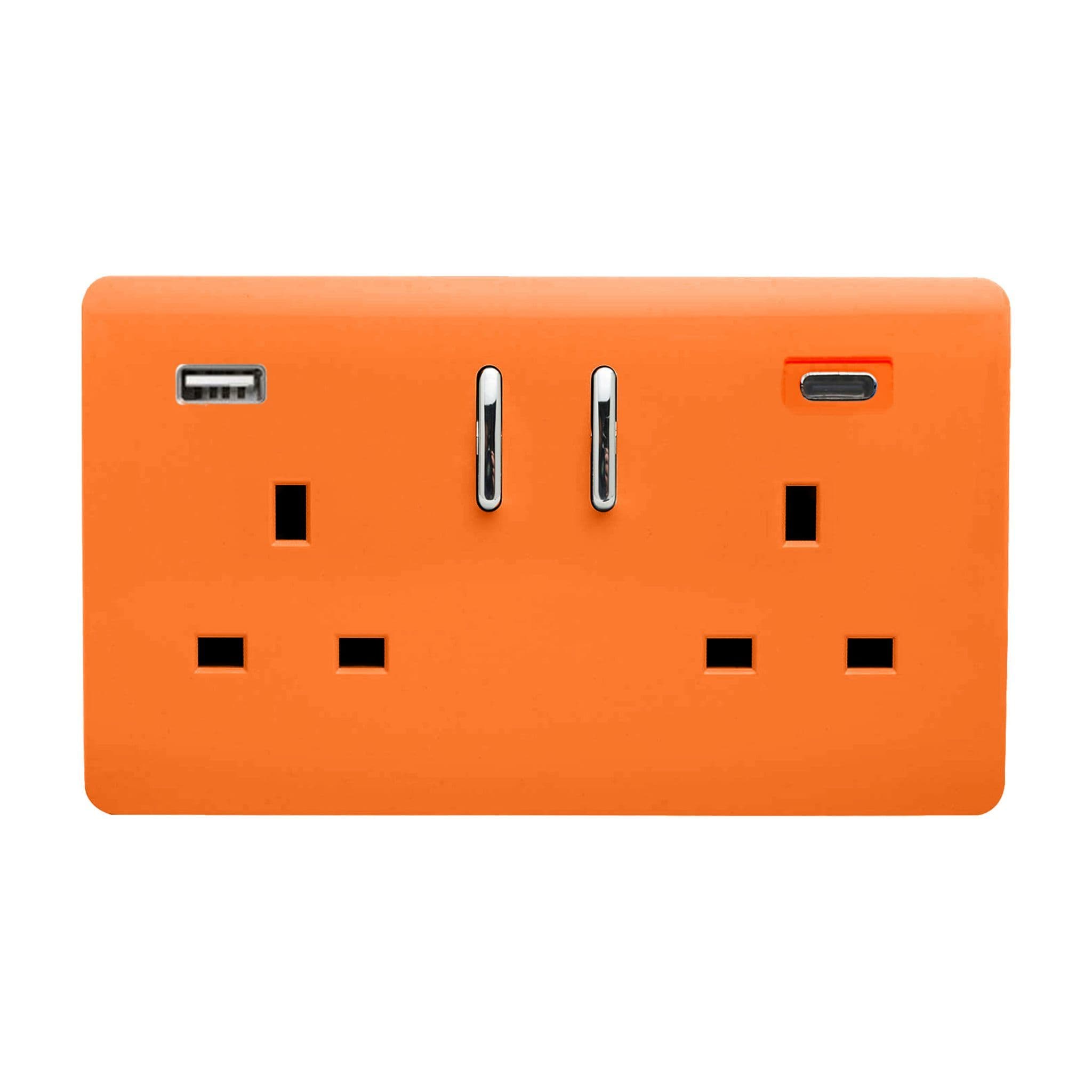 2 Gang USB 3100mA Type A & C USB Plug Socket