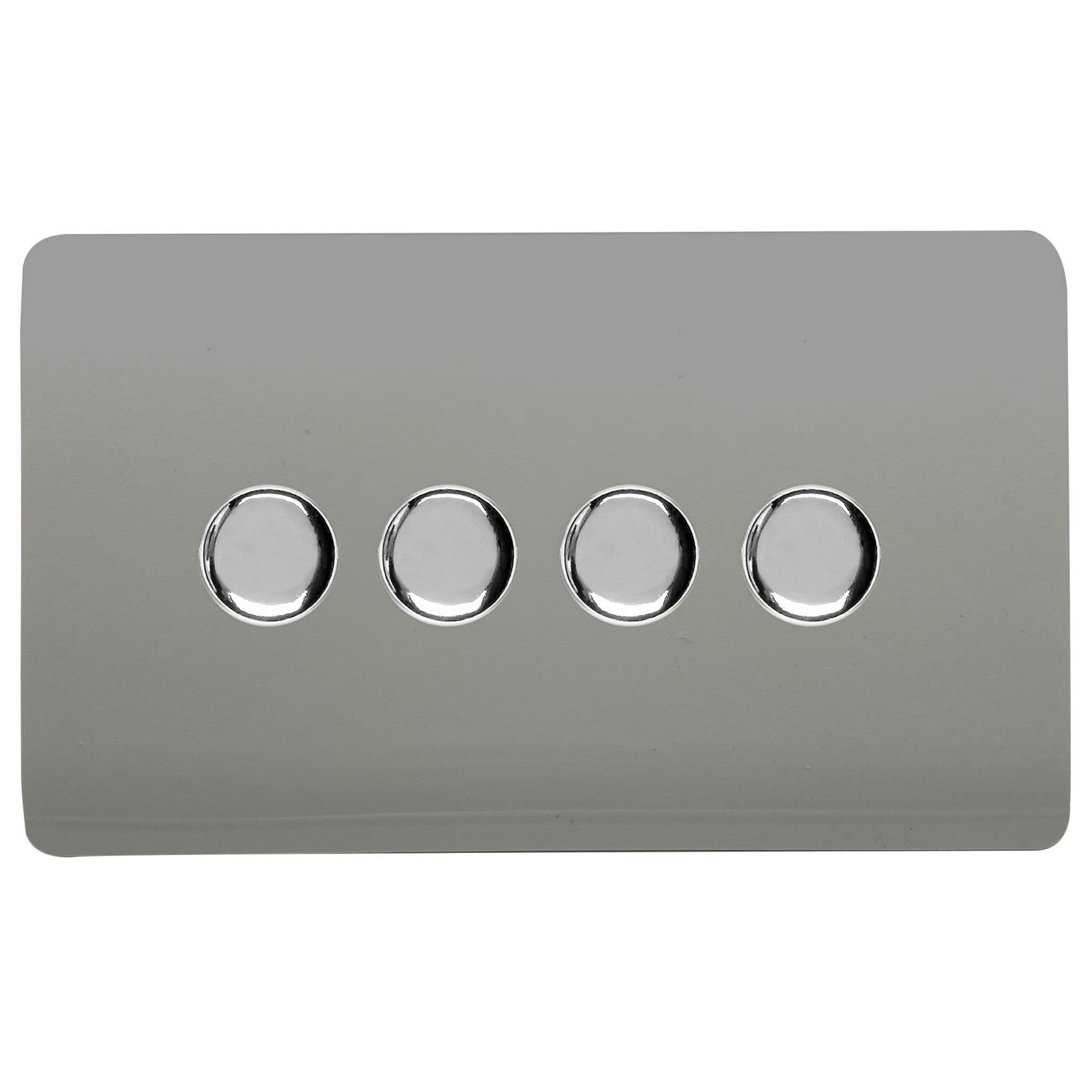 4 Gang 1 or 2 way 150w Rotary LED Dimmer Light Switch