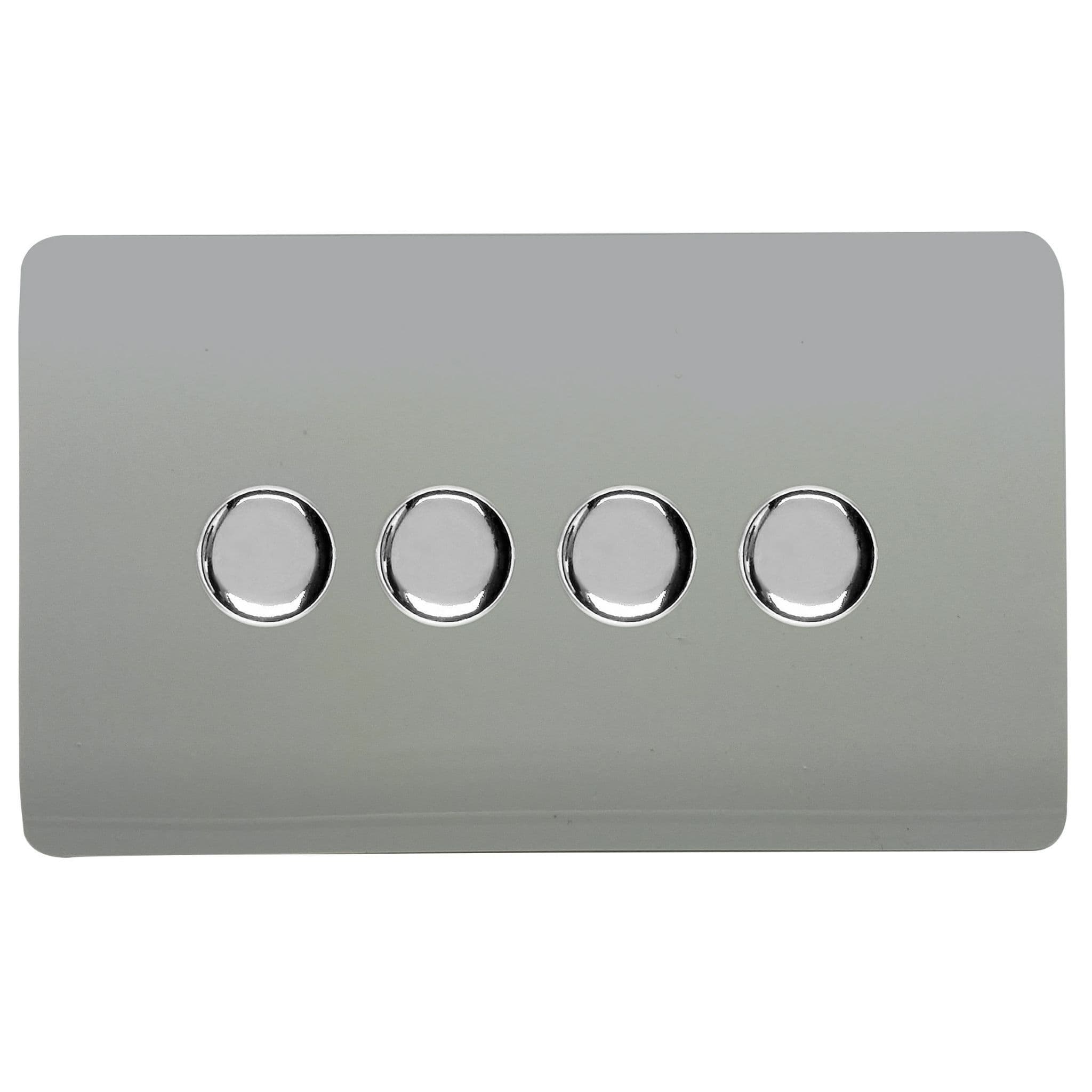 4 Gang 1 or 2 way 150w Rotary LED Dimmer Light Switch