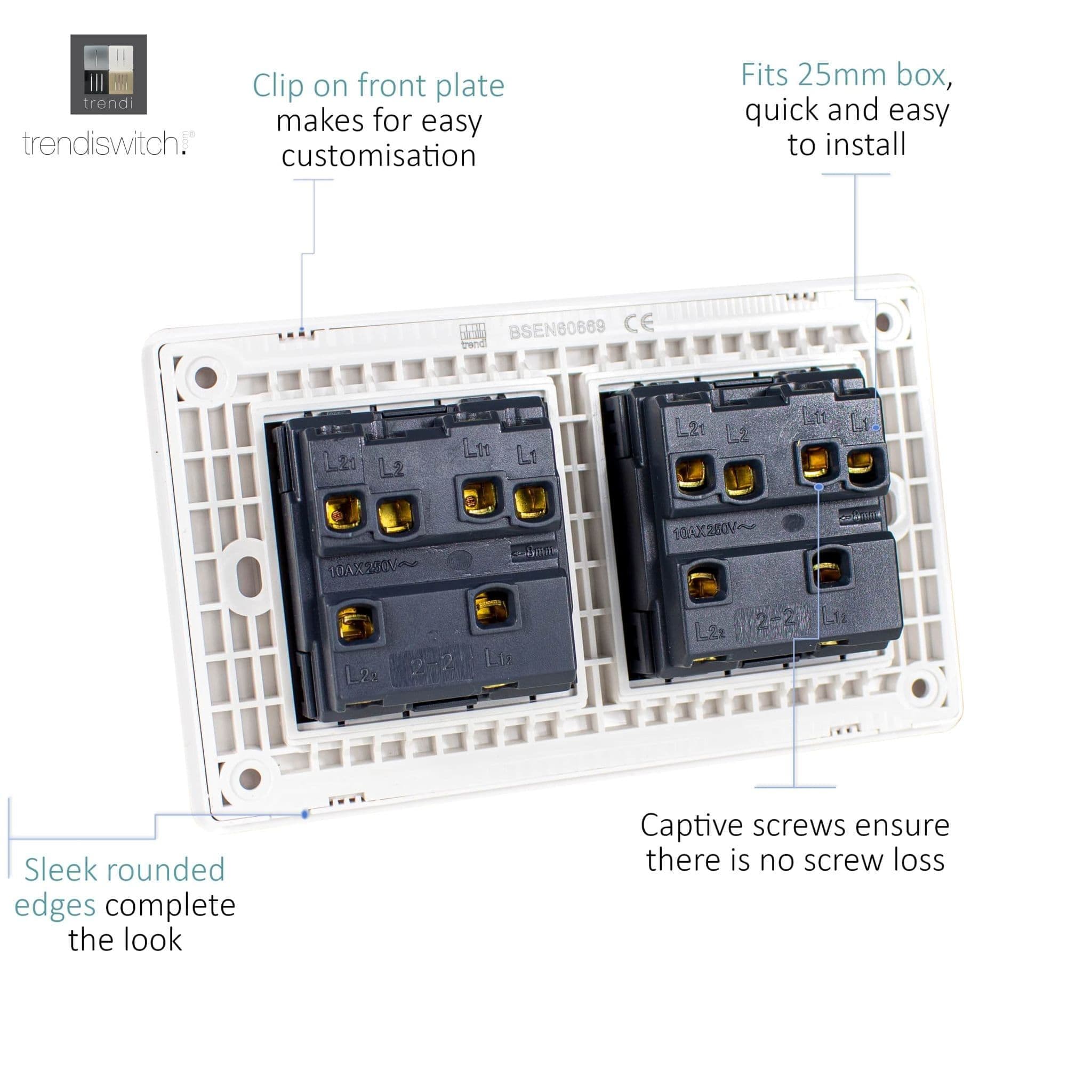 4 Gang 1 or 2 Way Light Switch angle 4