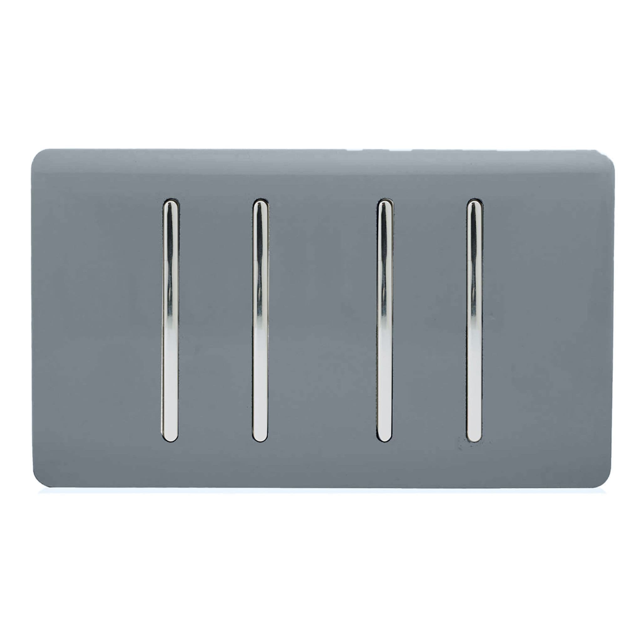 4 Gang Light Switch (2x 1 or 2 Way & 2 x Intermediate)