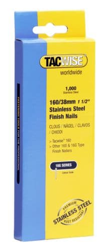 16G x 38mm Stainless Steel Straight Finish Nails (1,000)