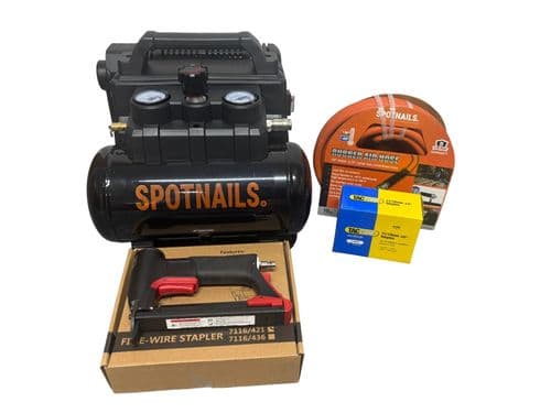 Betco 71 Upholstery Staple Gun & Compressor Kit (240V) + FREE STAPLES