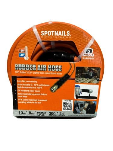Spotnails 10m Rubber Air Hose Kit