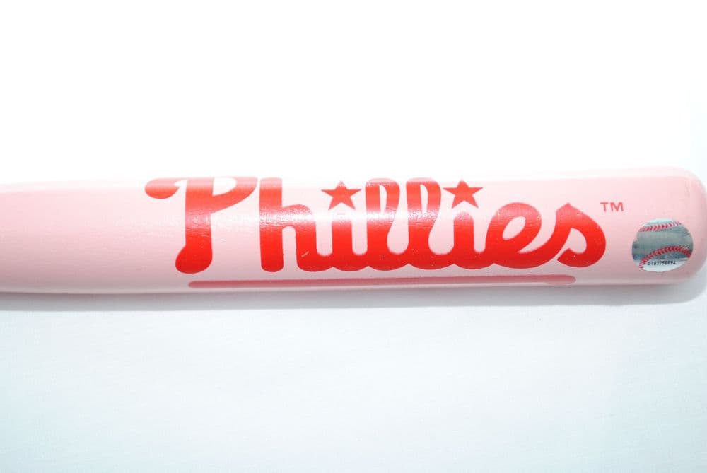Philadelphia Phillies Commemorative Mini Baseball Bat Pink
