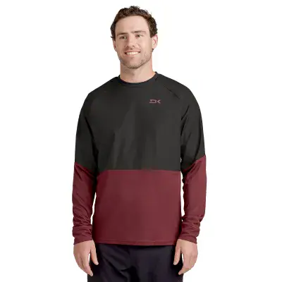 Dakine Mens Darkside Long Sleeve Jersey- MAROON LANDING