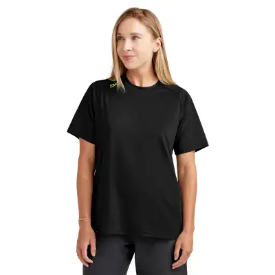 Dakine Womens Syncline Short Sleeve Jersey- BLACK EVOLUTION