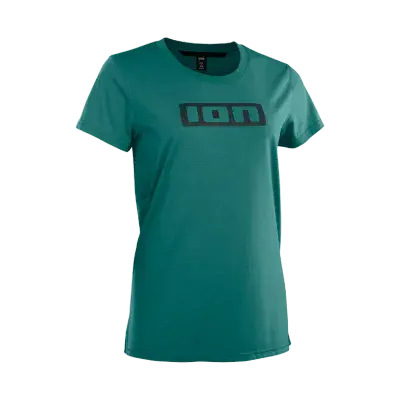 ION Women MTB Jersey Logo DR Shortsleeve-Deep Forest
