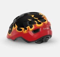 MET Hooray Helmet Black & Red Flame