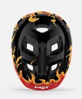 MET Hooray Helmet Black & Red Flame