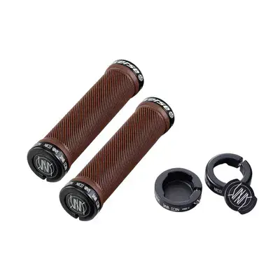 Reverse Lock On Grips Nico Vink Signature- BROWN