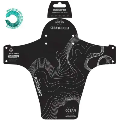 RideGuard PF1 OceanX Koa Gray Front Mud Guard