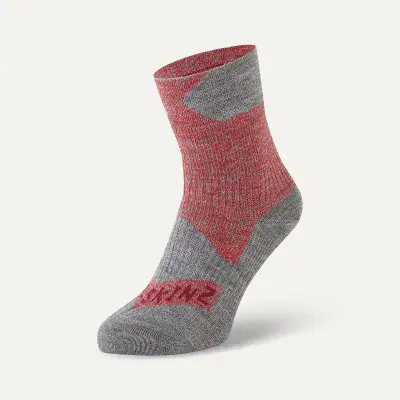 SealSkinz Bircham Sock- RED / GREY