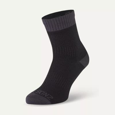 SealSkinz Wrentham Waterproof Warm Weather Ankle Sock -BLACK/GREY