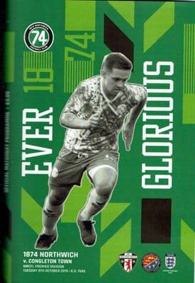 1874 Northwich v Congleton Town Official Programme 2019/2020 - 8th October 2019
