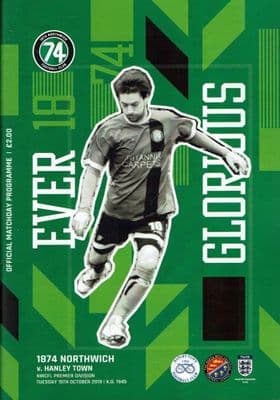 1874 Northwich v Hanley Town Official Programme 2019/2020 - 15th October 2019
