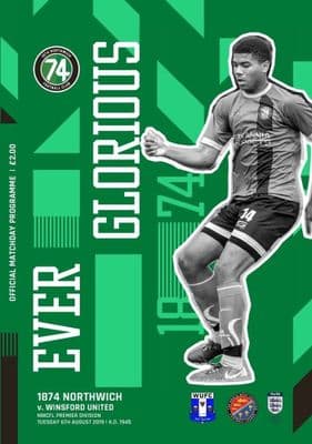 1874 Northwich v Winsford Official Programme 2019/2020 - 6th August 2019