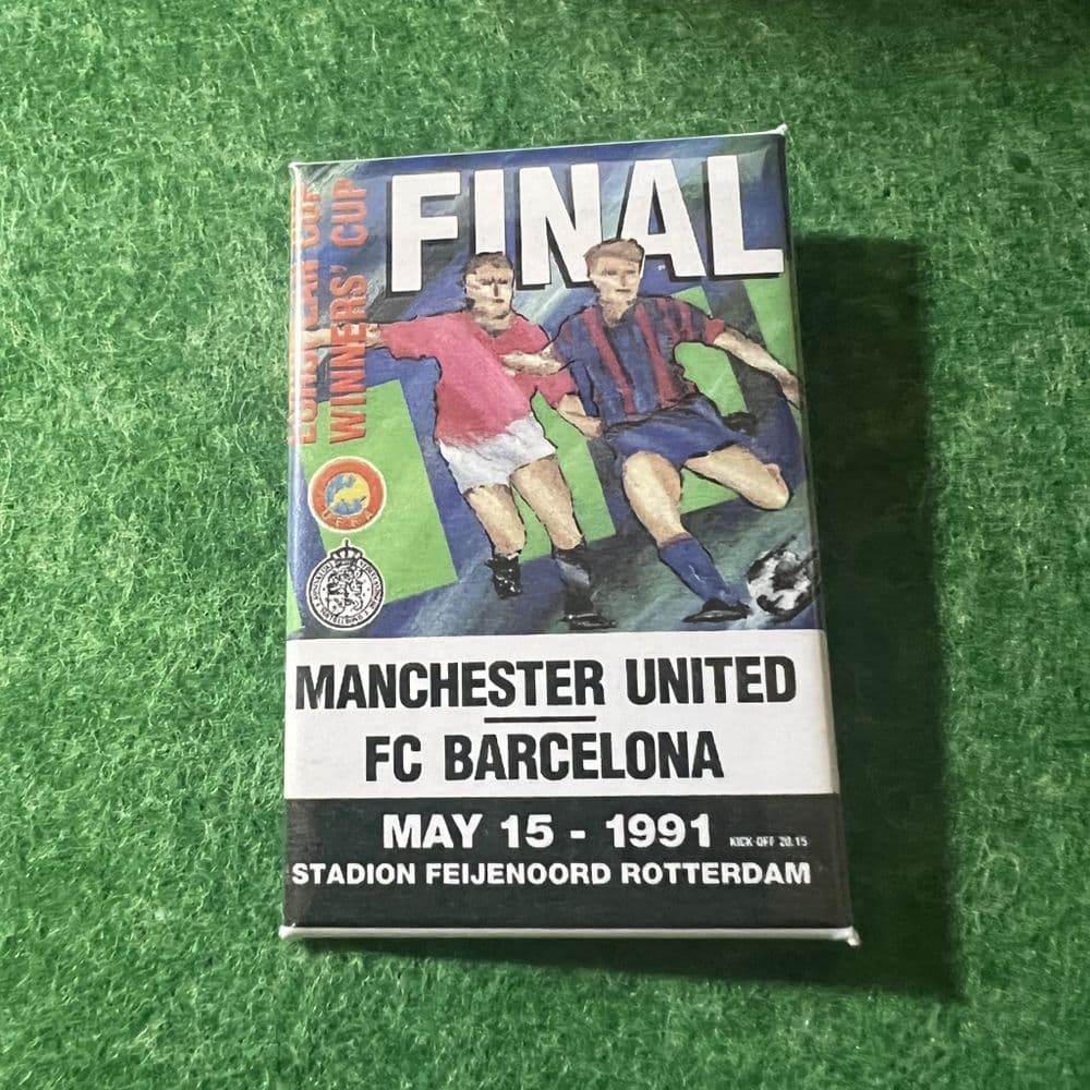 1991 European Cup Winner Cup Final Matchday Programme Cover Rectangle