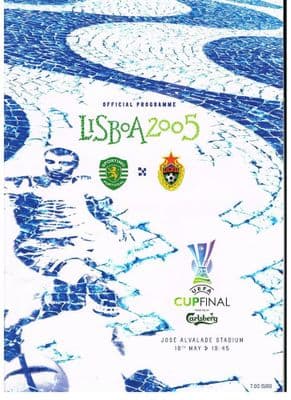 2005 UEFA CUP FINAL SPORTING v CSKA MOSCOW PROGRAMME 18th May 2005 Programme