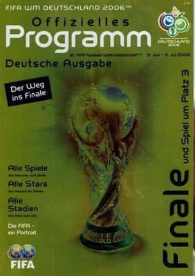 2006 FIFA WORLD CUP FINAL PROGRAMME GERMAN EDITION Programme