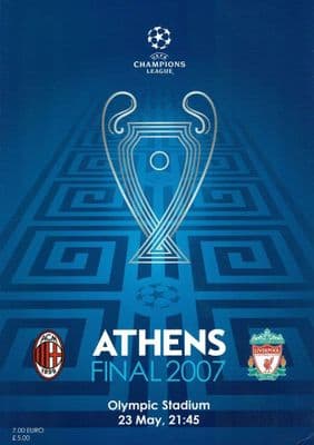 2007 Champions League FINAL AC MILAN v LIVERPOOL Programme 23rd May 2007
