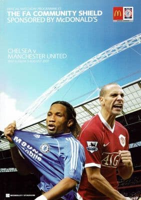2007 COMMUNITY SHIELD  PROGRAMME CHELSEA v Manchester UNITED 5th AUGUST 2007