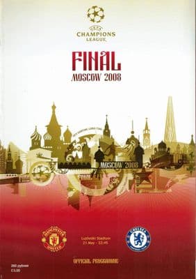 2008 UEFA Champions League FINAL MANCHESTER UNITED V CHELSEA Official Programme