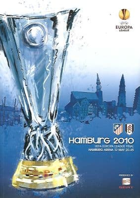2010 UEFA Europa League Final Atletico Madrid v Fulham 12th May 2010 Official Matchday Programme