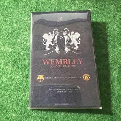 2011 UEFA Champions League Final Matchday Programme Cover Rectangle Plastic Pin Badge