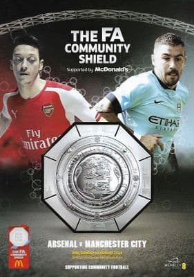 2014 FA Community Shield Arsenal v Manchester City Official Programme 2019/2020 - 10th August 2014