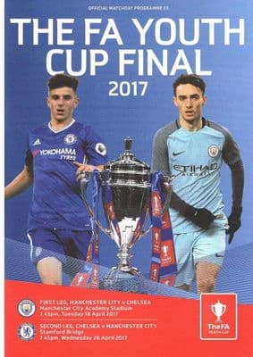2017 FA Youth Cup Final Chelsea v Man City Programme Both Legs 18th & 26th April 2017