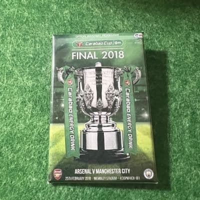 2018 Carabao Cup Final Matchday Programme Cover Rectangle Plastic Pin Badge