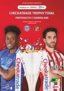2019 Checkatrade Trophy Final Portsmouth v Sunderland Official Match Programme 31st March 2019