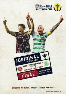2019 Scottish Cup Final Hearts v Celtic Official Matchday Programme 2018/2019 - 25th May 2019