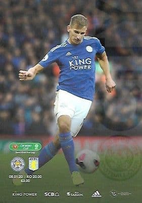 2020 Carabao Cup S/F 1st Leg Leicester City v Aston Villa Official Programme 2019/2020 - 8/1/2020