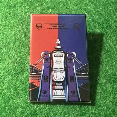 2020 FA Cup Final Arsenal v Chelsea Programme Cover Rectangle Plastic Pin Badge