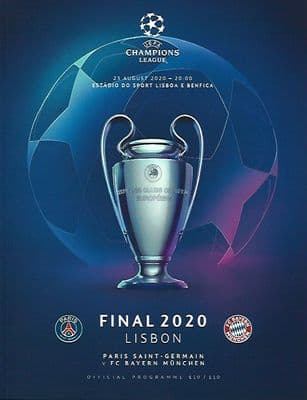 2020 UEFA Champions League Final BAYERN MUNICH v PSG Official BCD Matchday Programme