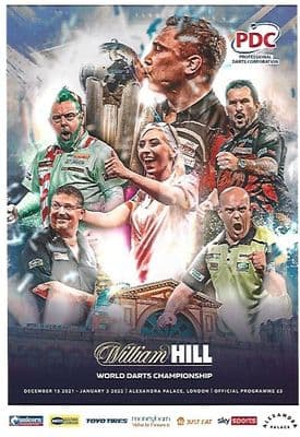2021/2022 World Darts Championship Official Programme December 15th 2021- January 3rd 2022