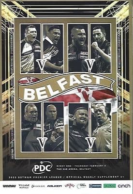 2025 PDC BetMGM Premier League Darts - Week 1 Supplement (Belfast) Official Programme