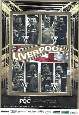 2025 PDC BetMGM Premier League Darts - Week 12 Supplement (Liverpool) Official Programme