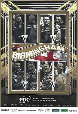 2025 PDC BetMGM Premier League Darts - Week 13 Supplement (Birmingham) Official Programme