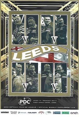 2025 PDC BetMGM Premier League Darts - Week 14 Supplement (Leeds) Official Programme