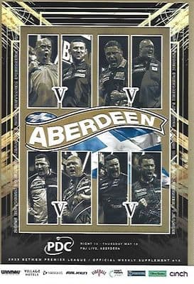 2025 PDC BetMGM Premier League Darts - Week 15 Supplement (Aberdeen) Official Programme