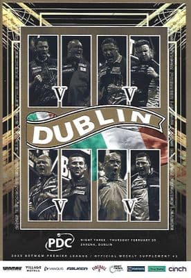 2025 PDC BetMGM Premier League Darts - Week 3 Supplement (Dublin) Official Programme