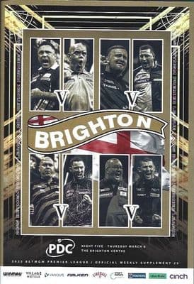 2025 PDC BetMGM Premier League Darts - Week 5 Supplement (Brighton) Official Programme