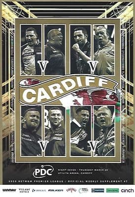 2025 PDC BetMGM Premier League Darts - Week 7 Supplement (Cardiff) Official Programme